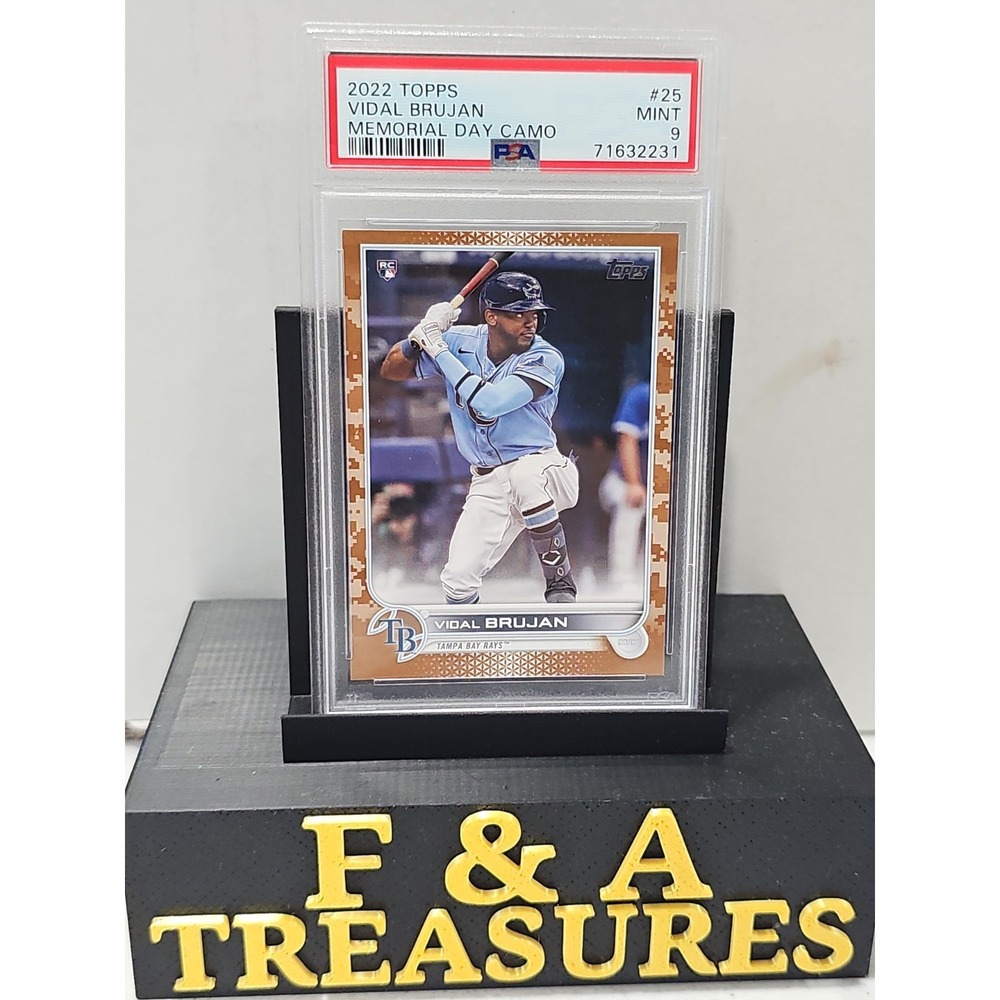 2022 Topps Update Vidal Brujan Memorial Day Camo /25 PSA 9🔥